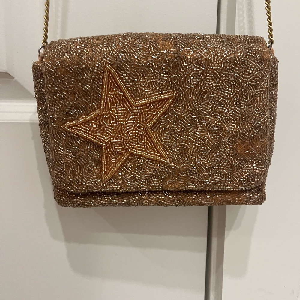 Moyna Gold Star Clutch Glamorous Evening Accessory